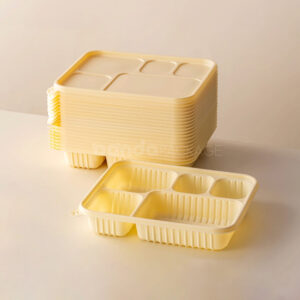 biodegradable cornstarch food container with lid for takeout packaging