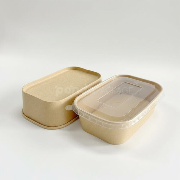 Biodegradable Bagasse Food Container with Lid for Takeout Meals