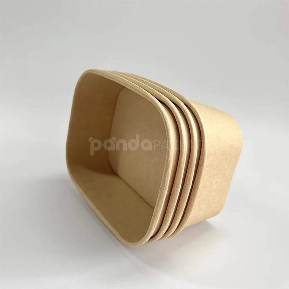 biodegradable bagasse food container with lid for restaurant takeout packaging