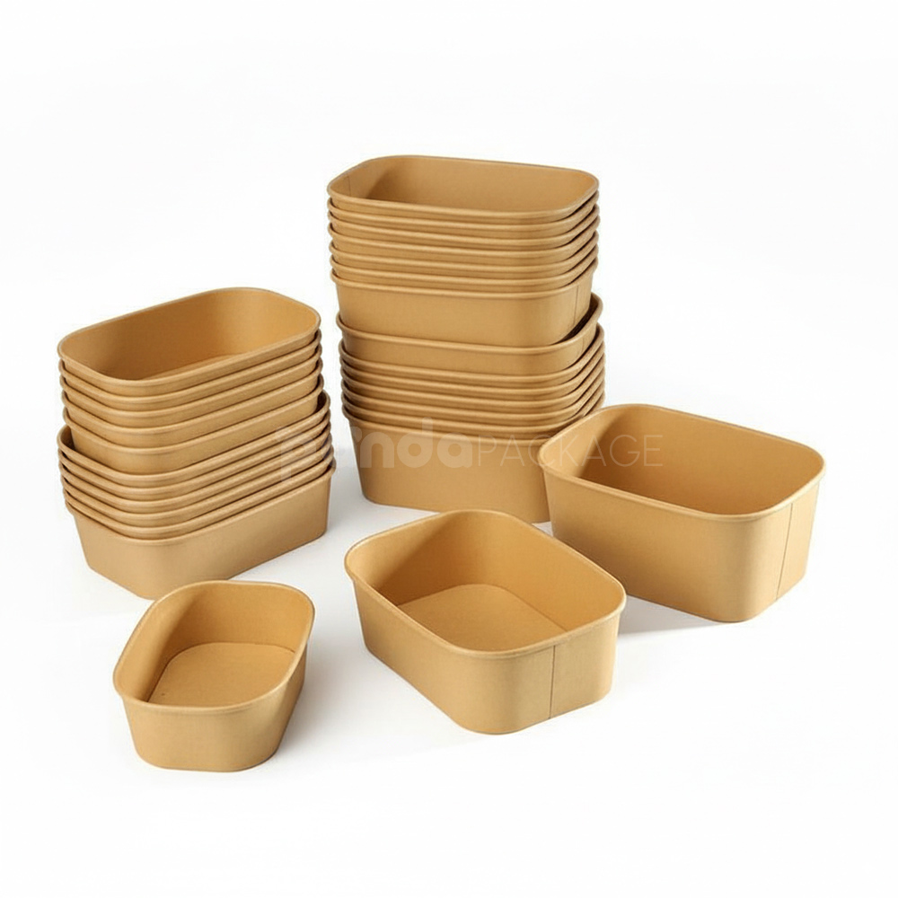biodegradable bagasse food container with lid for restaurant takeout packaging