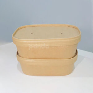 biodegradable bagasse food container with lid for restaurant takeout packaging