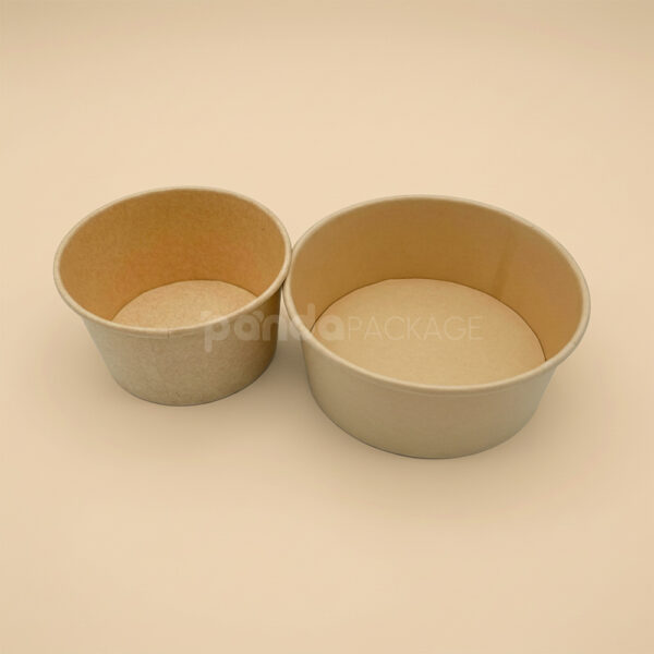 Biodegradable Kraft Paper Food Bowl for Takeout Packaging