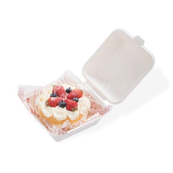 Biodegradable Sugarcane Pulp Food Box for Cake Packaging
