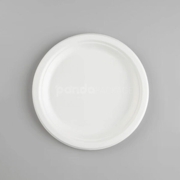 Biodegradable Sugarcane Pulp Round Plates for Food Serving