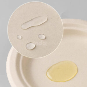 biodegradable sugarcane pulp disposable round plates for food packaging and catering