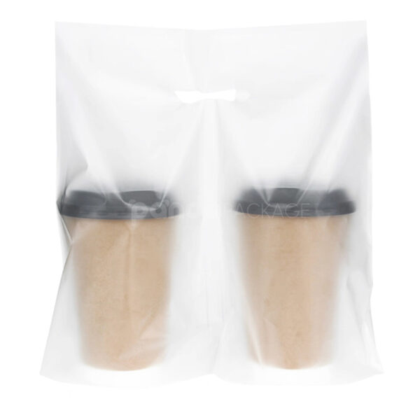 Compostable Starch-Based Takeaway Bags with Handle for Food Packaging