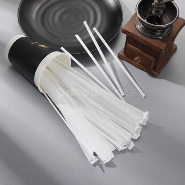 Compostable Biodegradable Coffee Stirrer Straws for Hot and Cold Drinks