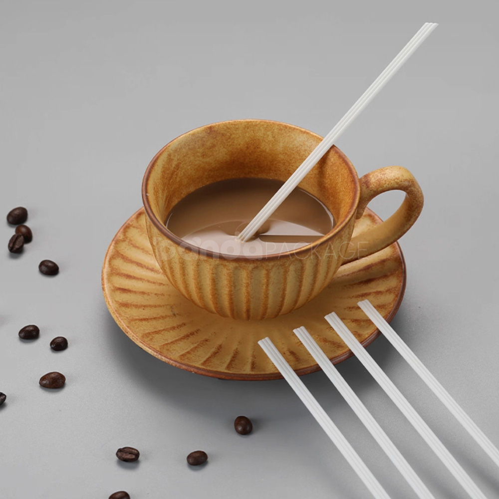 compostable biodegradable coffee stirrer straws for hot and cold beverages