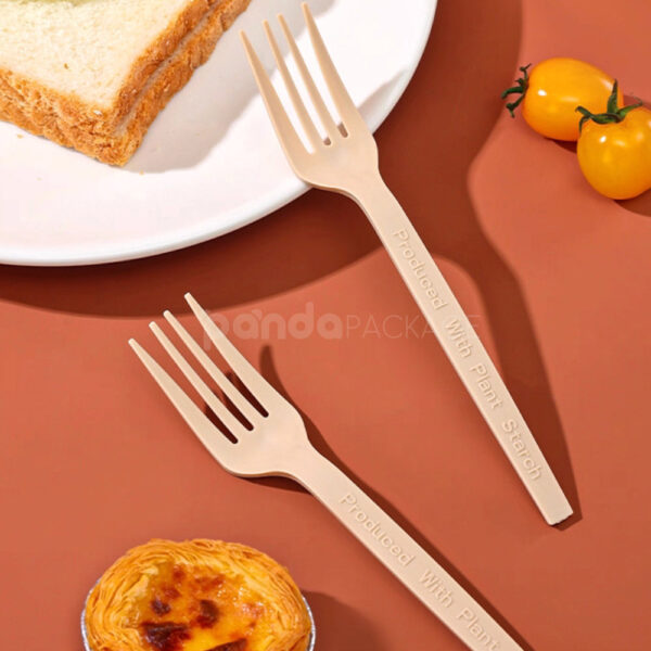 Compostable Biodegradable Cutlery Set with Fork Knife and Spoon