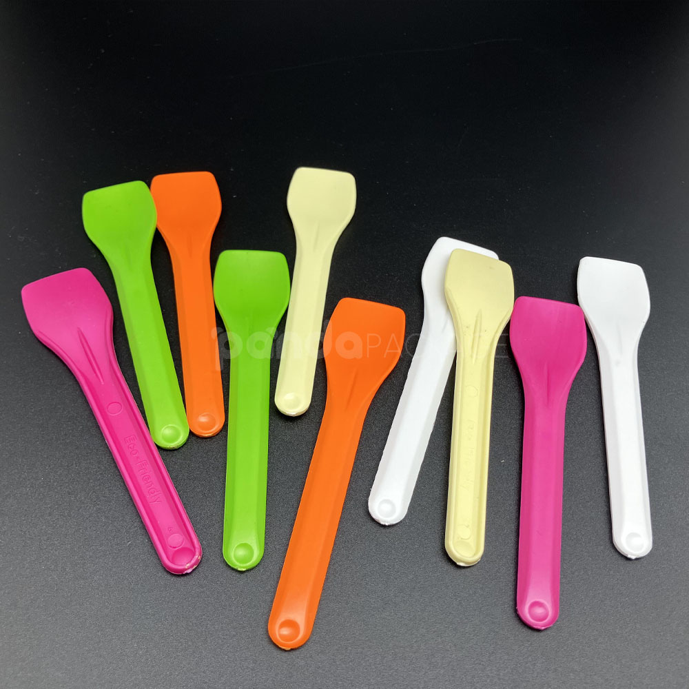 compostable pla biodegradable cutlery set with fork knife spoon and straws for takeaway meals