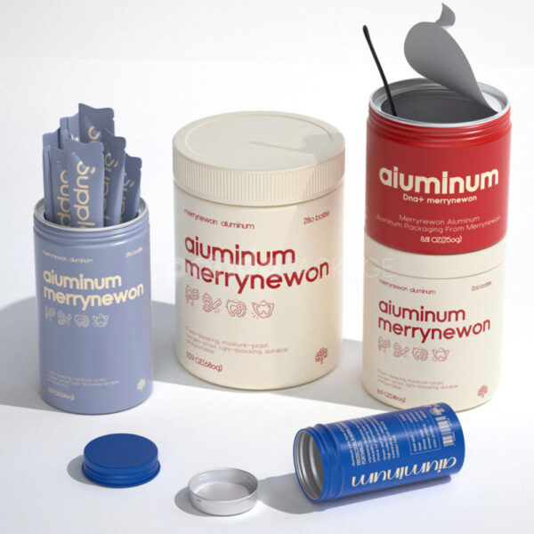 Food-Grade Aluminum Tin Canisters for Powder and Supplements