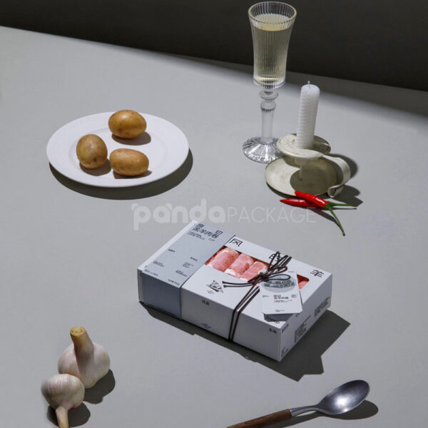 Premium White Paperboard Food Box for Fresh Meat Packaging