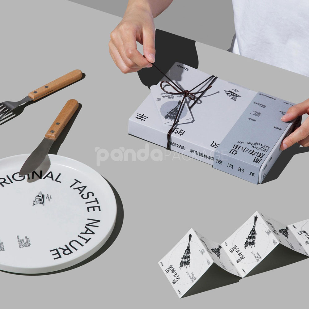 eco-friendly coated paperboard food packaging box for fresh meat and frozen products