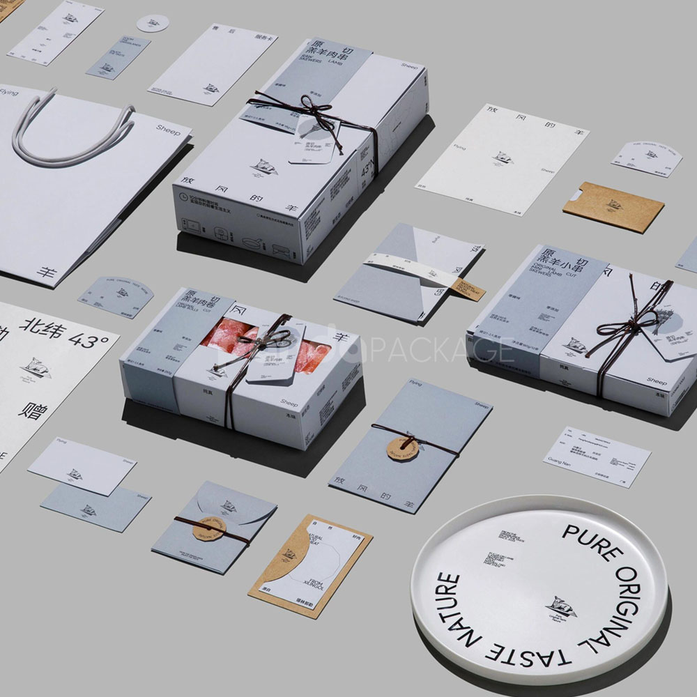 eco-friendly coated paperboard food packaging box for fresh meat and frozen products