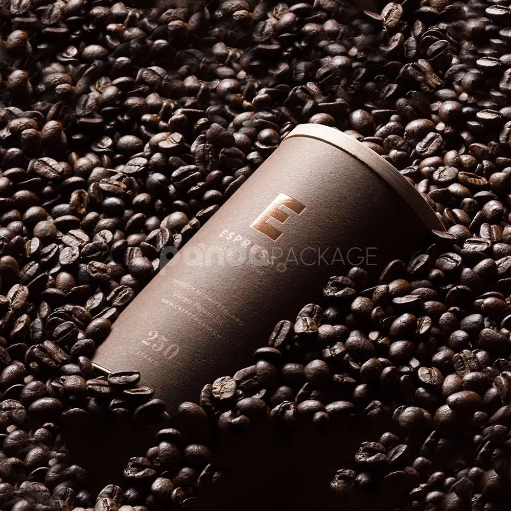 luxury round paper tube coffee packaging canister with eco-friendly paperboard material