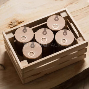 luxury round paper tube coffee packaging canister with eco-friendly paperboard material