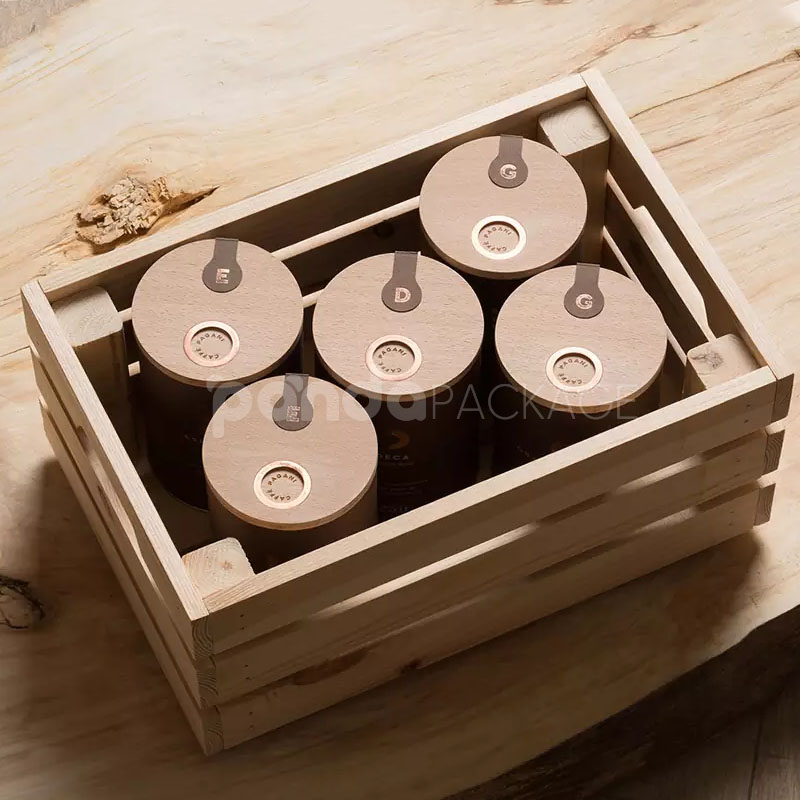 luxury round paper tube coffee packaging canister with eco-friendly paperboard material