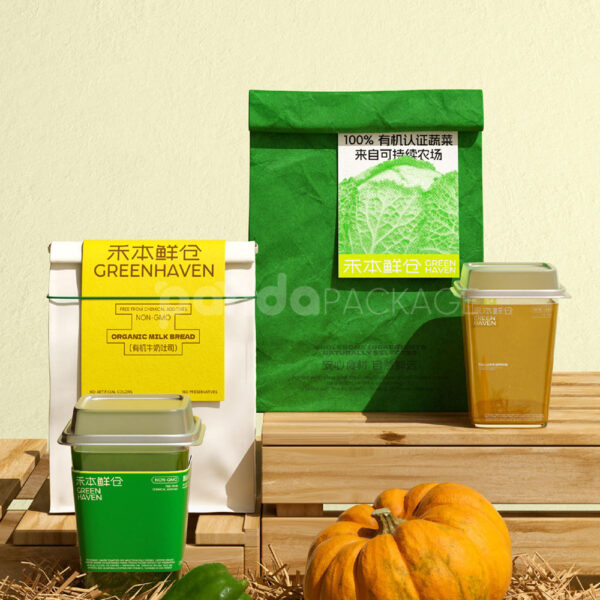 Eco-Friendly Paper Bags and Tin Packaging for Organic Food