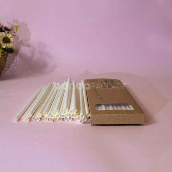 Compostable Paper Drinking Straws for Beverages and Smoothies