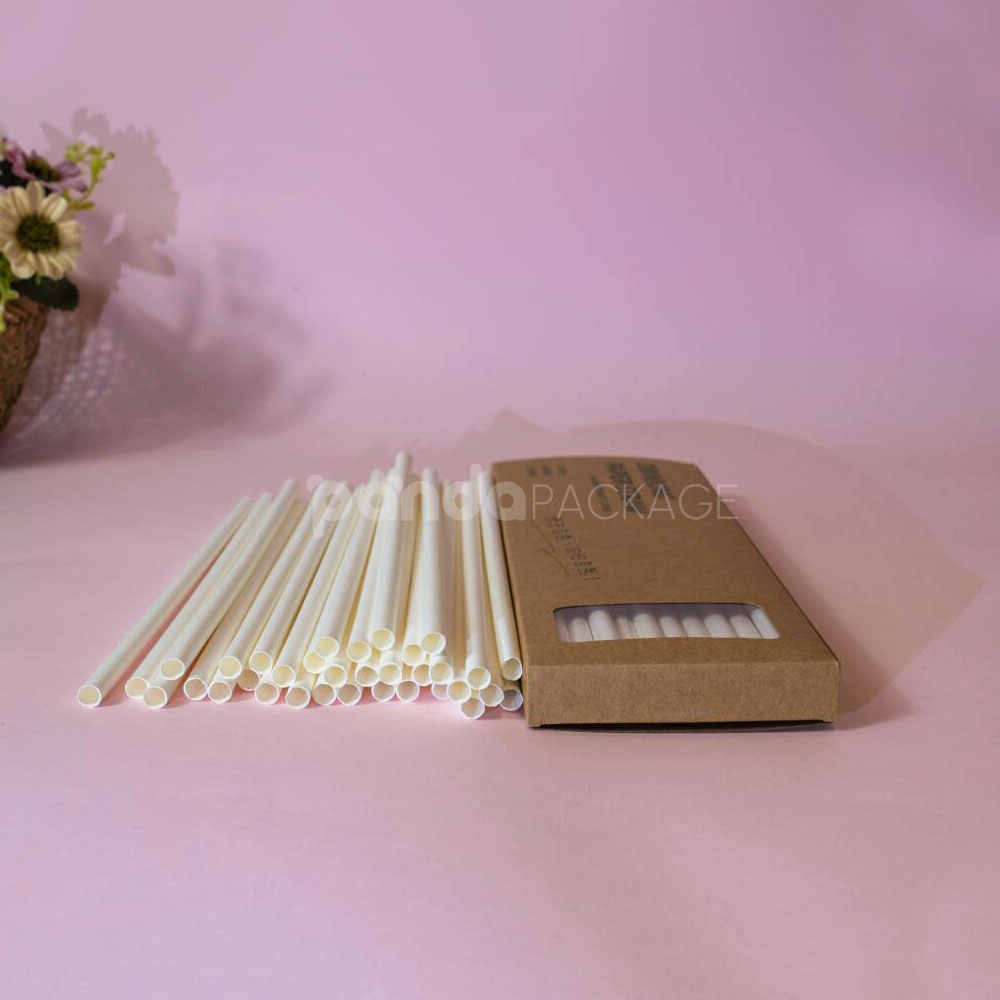 eco-friendly biodegradable paper straws for beverages, smoothies, and food service packaging