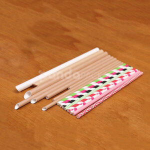 eco-friendly biodegradable paper straws for beverages, smoothies, and food service packaging
