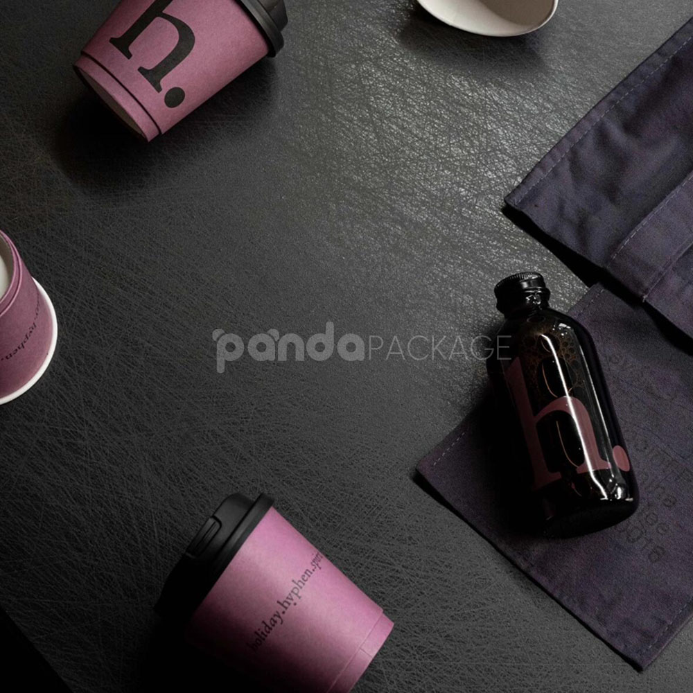 eco-friendly paperboard coffee cup with recyclable black lid for hot beverages