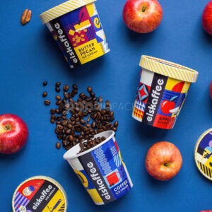 printed paper ice cream containers for gelato and frozen yogurt packaging