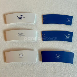 eco-friendly paper coffee cup sleeves with custom logo printing for takeaway hot beverages packaging