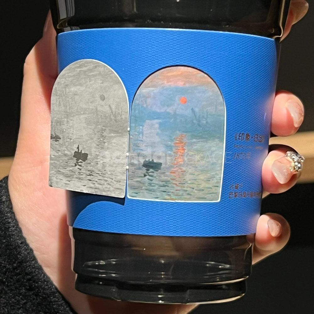 eco-friendly paper coffee cup sleeves with custom logo printing for takeaway hot beverages packaging