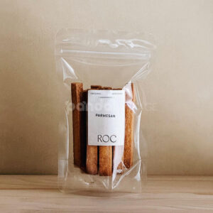 clear stand-up zipper pouch for bakery cookies and snacks packaging