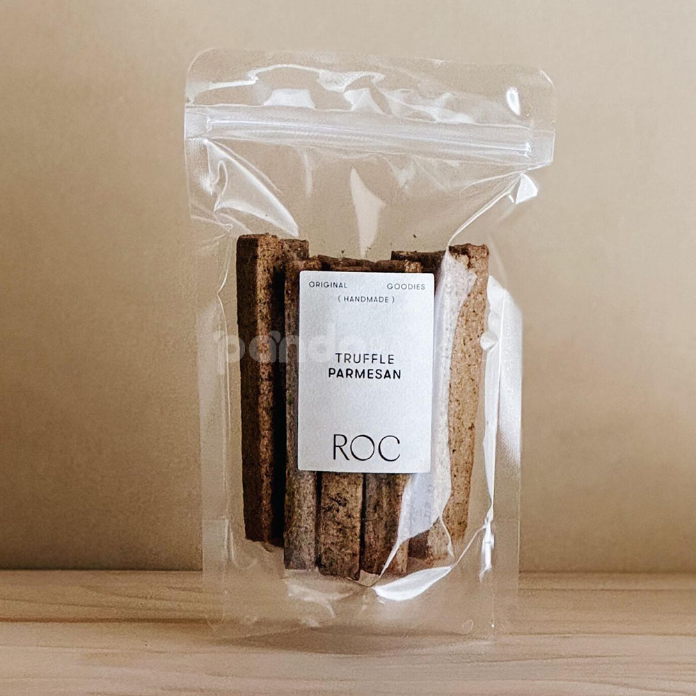 clear stand-up zipper pouch for bakery cookies and snacks packaging