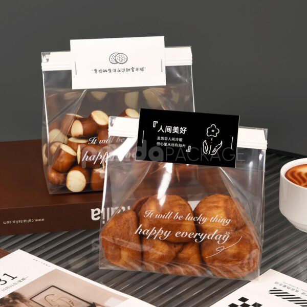 Clear Twist Tie Bakery Bag for Cookies and Bread Packaging