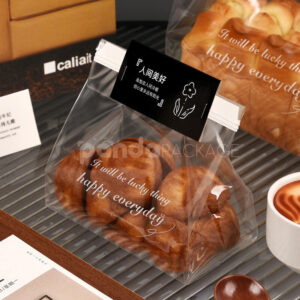 clear twist tie bakery bag for cookies bread and snack packaging