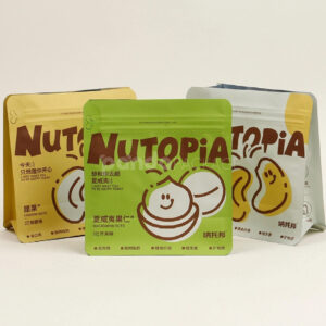 stand-up zipper pouch for nuts and snack food packaging