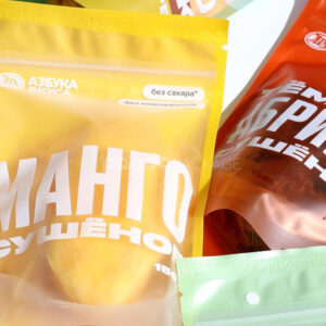 matte printed stand-up zipper pouch for dried fruit and nut packaging