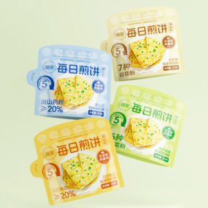 colorful shaped stand-up zipper pouch for ready-to-eat food packaging