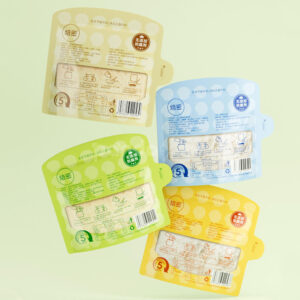 colorful shaped stand-up zipper pouch for ready-to-eat food packaging