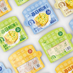 colorful shaped stand-up zipper pouch for ready-to-eat food packaging