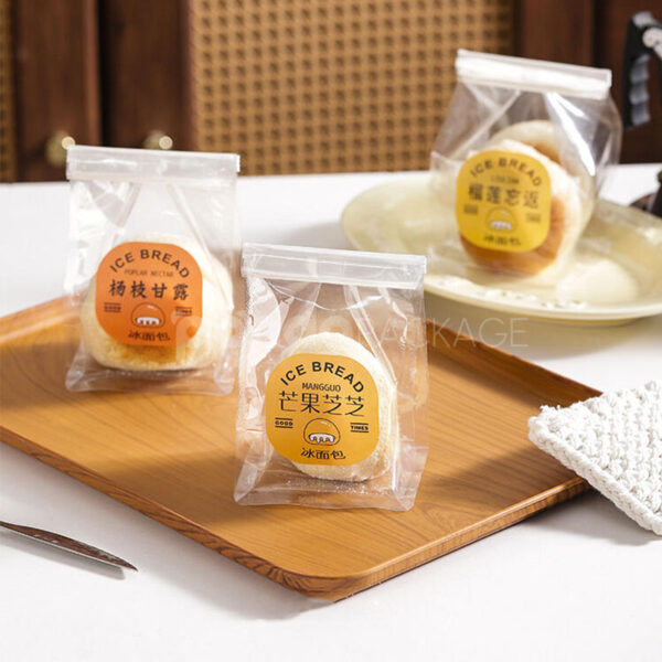 Clear Reclosable Bakery Bag for Bread and Pastry Packaging
