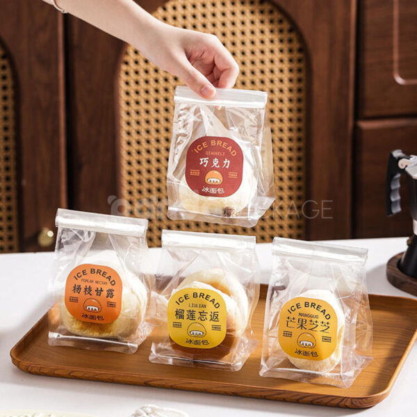 Clear Reclosable Bakery Bag for Bread and Pastry Packaging
