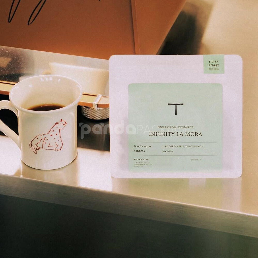 matte flat bottom coffee pouch for specialty coffee packaging