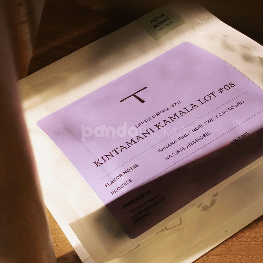 matte flat bottom coffee pouch for specialty coffee packaging