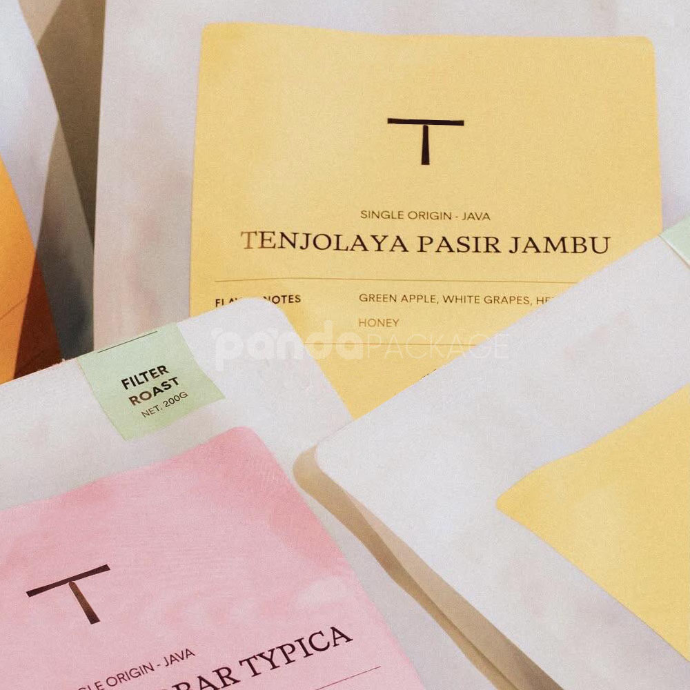 matte flat bottom coffee pouch for specialty coffee packaging