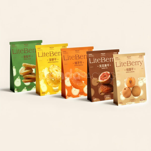 Printed Stand-Up Zipper Pouch for Dried Fruit and Snack Packaging