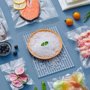 vacuum sealer bags for frozen food packaging, clear food storage bags for meat seafood and vegetables