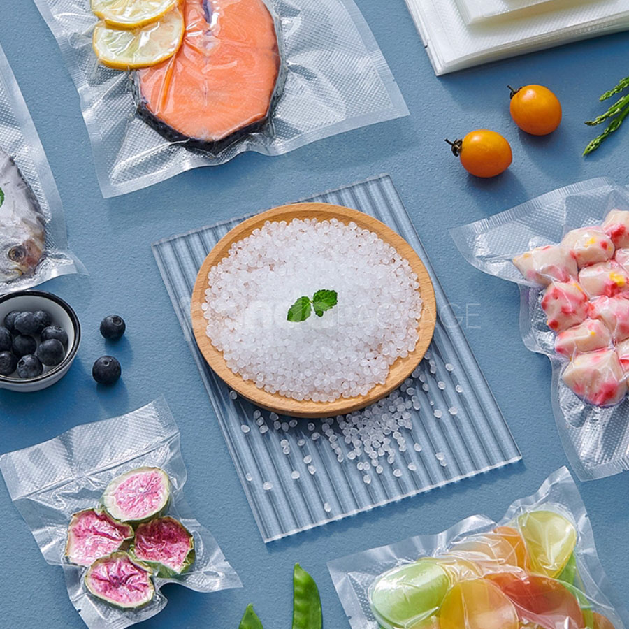vacuum sealer bags for frozen food packaging, clear food storage bags for meat seafood and vegetables
