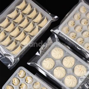 vacuum plastic packaging trays for frozen dumplings buns and dim sum