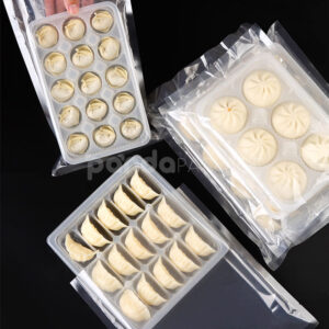 vacuum plastic packaging trays for frozen dumplings buns and dim sum