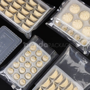 vacuum plastic packaging trays for frozen dumplings buns and dim sum