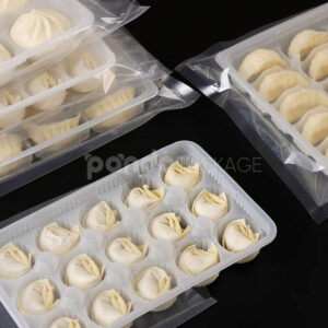 vacuum plastic packaging trays for frozen dumplings buns and dim sum